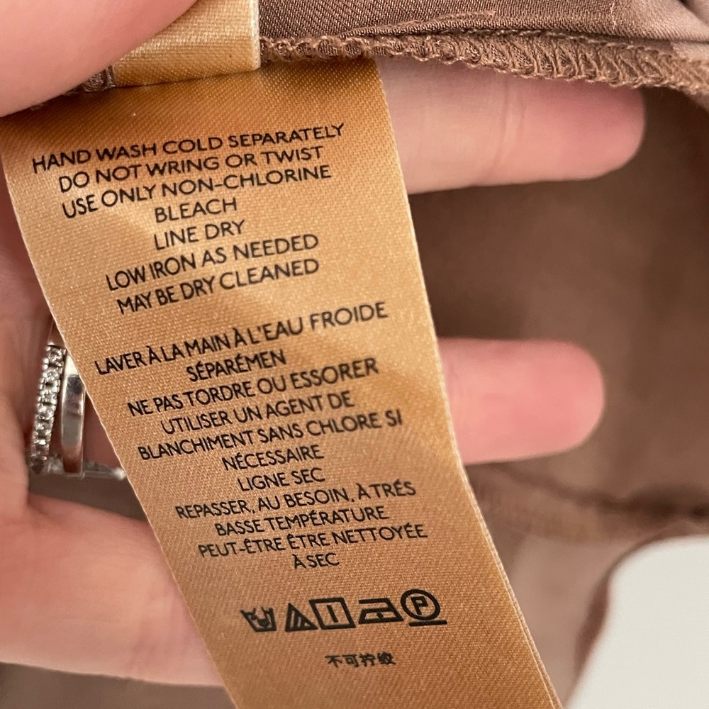 Free People Arzel Mini Dress Long Sleeve Cinnamon Size Small Pleated Boho.    11 - Picture 16 of 16